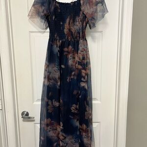 Baltic Born Floral Navy and Brown Dress